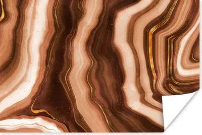 Produktbild von MuchoWow® Poster Achat - Braun - Gold - Geode Stein 60x40 cm - Schlafzimmerdekoration