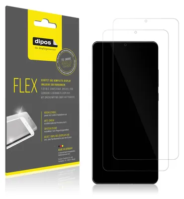 A product packaging and screen protectors for a smartphone are shown.