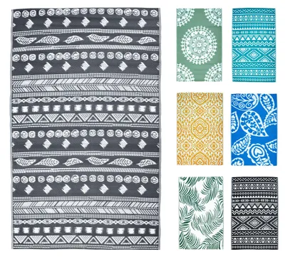 Produktbild von JACK Outdoor Teppiche Terrassenteppich Außenteppich 120x180cm Terrasse Balkon Teppich Garten Außen Lotus Effekt, Farbe:India Anthrazit