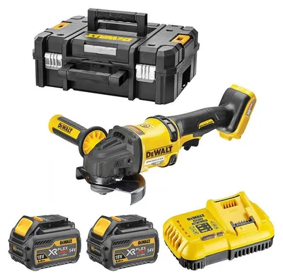 Image de Meuleuse Ø125mm 54V DEWALT DCG418T2-QW avec coffret et 2 batteries 6,0 Ah FLEXVOLT
