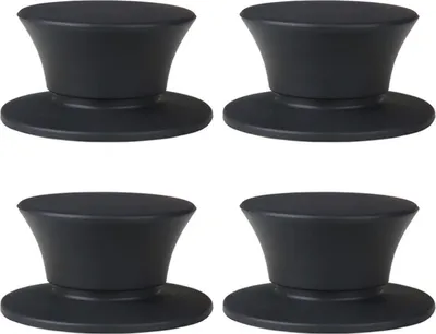 Produktbild von Silikon-Topfdeckelknopf 4 Stück, Schwarz, Hitzebeständig Bis 230 °C, Universell Für Standarddeckel