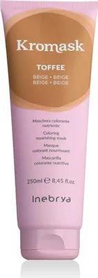 Productafbeelding van Inebrya Kromask Coloring Nourishing Mask voedende masker met kleurpigmenten voor het opfrissen van de kleur Toffee 250 ml