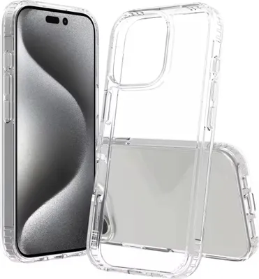 Produktbild von Handyhülle für iPhone 16 Pro Max Stoßfest passgenau Transparent Schutz Hülle aus Silikon/TPU