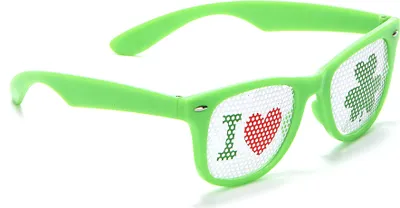 Zdjęcie produktu dla Zabawne zielone okulary na Dzień Świętego Patryka - jeden rozmiar
