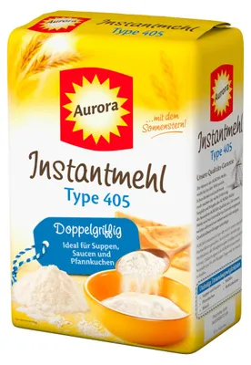 Zdjęcie produktu dla Aurora instant mąka pszenna o podwójnej teksturze typ 405 opakowanie 1000g