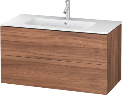 Produktbild von Waschtischunterbau L-CUBE 1020x481x550mm nussbaum natur nussbaum natur