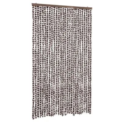 Produktbild von vidaXL Fliegenvorhang Braun und Weiß 118x220 cm Chenille
