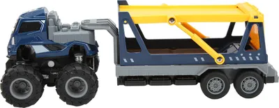 Obrázek produktu pro Hračka s přívěsem ze slitiny, pohon všech kol, dětské nákladní auto pro děti od 3 let, modrá barva