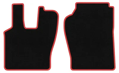 Immagine prodotto di Tappetini in moquette per Scania Seria P. 2004- (commerciale) – set 4 pezzi, nero/rosso, su misura – Wielganizator CARLUX