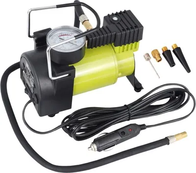 Produktbild von Kolbenkompressor 12V, 11 BAR, 35L/min, analoges Manometer, 4 Adapter