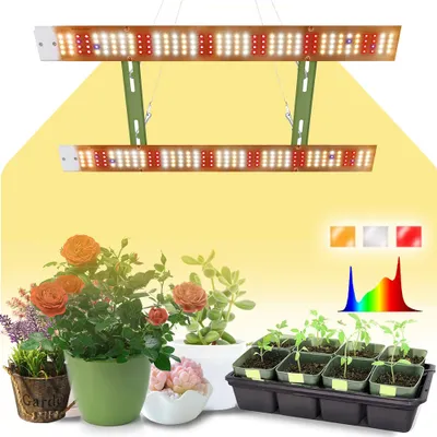 Produktbild von 2 Stück 80W Pflanzenlampe LED Vollspektrum Grow Lampe Wachstumslampen für Pflanzen, 56.7CM LED Pflanzenlicht für Zimmerpflanzen Gemüse Aussaat