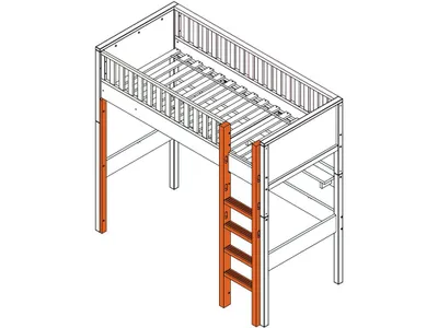 Produktbild von Bopita Treppe für Nordic Hochbett XL Weiß | Bopita