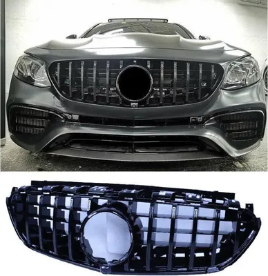 Image de Calandre pour Mercedes E 63 AMG, modèle 2017-2019, finition noir brillant