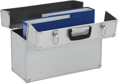 Zdjęcie produktu dla vidaXL Skrzynka narzędziowa 47 x 36 x 20 cm srebrne aluminium