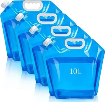 Produktbild von Pack 4 faltbare Wasserkanister, Kanister, 10 l, Camping, Container Outdoor Festival Campingzubehör