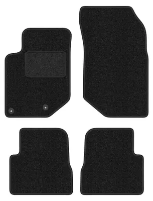 Image de Tapis de sol en moquette pour Peugeot 208 II 2019- (à hayon) – jeu 4 pièces, anthracite, sur mesure – Wielganizator ANTHRA