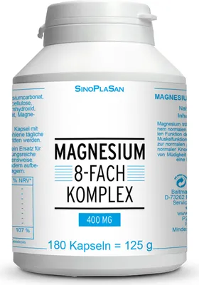 Produktbild von Magnesium 8fach Komplex 400 mg Kapseln 180 St