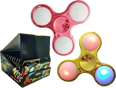 Produktbild von Fidget Spinner Fingerkreisel, mit LED, Metall Look, sortierte Ware, 1 Stück