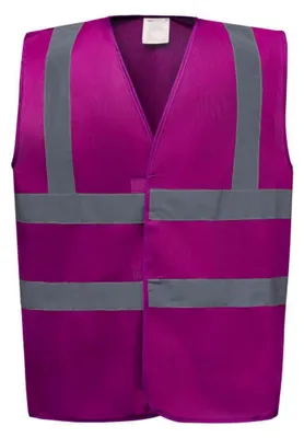 Productafbeelding van Yoko Herren veiligheidsvest, hoge zichtbaarheid, model FK1427 (maat M), kleur framboos