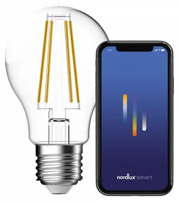 Obrázek produktu pro LED žárovka Smart NORDLUX E27 s úpravou barvy světla přes Bluetooth, Varianta: Ø 60 x 104 mm, 4,7 W, 600 lm