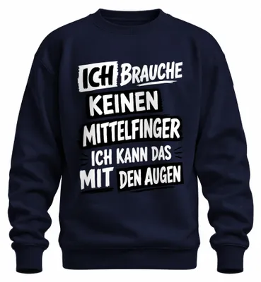Imagen del producto de Necesito una sudadera con cuello redondo, estilo "statement" y con un toque sarcástico, color azul marino, talla XL