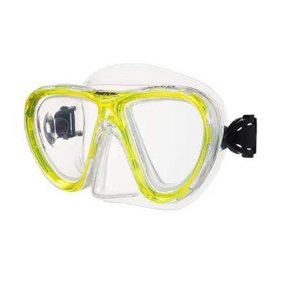 Image de Masque de plongée pour enfants Seac Bella en silicone jaune**