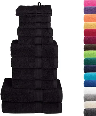 Immagine prodotto di Set ASciugamani SOLUND 12 pz Neri 600 gsm