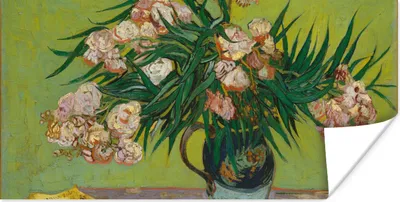 Produktbild von MuchoWow® Poster Der Oleander - Vincent van Gogh 40x20 cm - Poster für die Wand - Poster Schlafzimmer