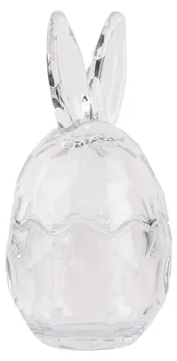 Zdjęcie produktu dla Clayre & Eef Glass Pot Egg Ø 9x17 cm przezroczyste szkło