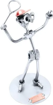 Produktbild von Metallfigur Tennis-Aufschlag – Handgefertigte Skulptur aus Stahl