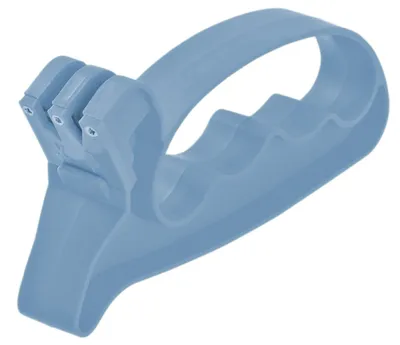 Produktbild von Steuber Fixschliff, Messerschleifer und Scherenschleifer, blau, Schleifstein-Ersatz für Messerklingen, ergonomischer Kunststoffgriff