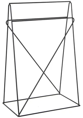 Tafelstandaard aus Metall, schwarz, 49 x 30,5 x 74 cm