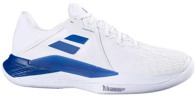 Image de BABOLAT PROPULSE FURY 3 CLAY - Chaussures de tennis pour hommes, blanc et bleu foncé, taille 13