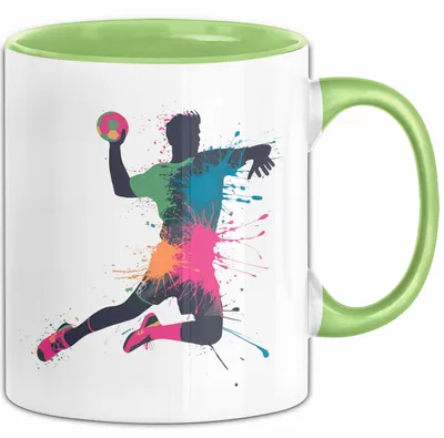 Produktbild von Handballspieler Tasse Geschenk Lustige Geschenkidee Spruch (Grün)