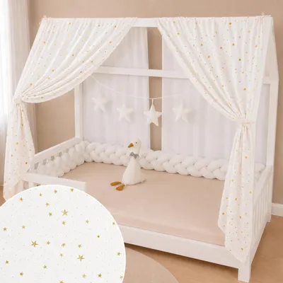 Productafbeelding van Elzusha - Bedgordijn voor Kabinebed met Decoratieve Garland