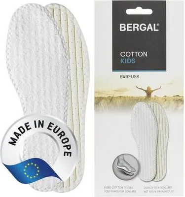 Produktbild von Bergal Uni Einlegesohle Baumwolle Kids weiß