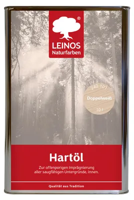 Produktbild von LEINOS Hartöl Doppelweiß 10 l – Hartöl für Holz innen, wasserabweisend