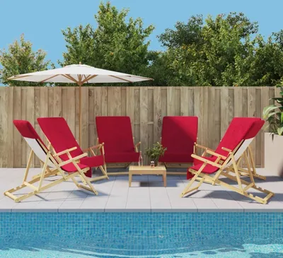 Produktbild von Strandtücher 6 Stk. Burgunderrot 60x135 cm Stoff 400 GSM , Strandtücher Design 2024
