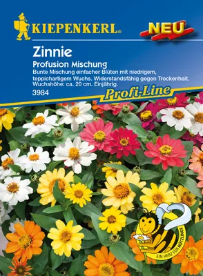 Produktbild von [STREICHUNG 2024] Zinnie Profusion Mischung | Zinniensamen von Kiepenkerl