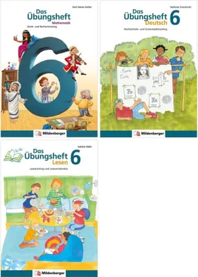 Obrázek produktu pro Sicher ins 7. Schuljahr - Sparpaket: Rechnen - Schreiben - Lesen - Grammatik · Klasse 6, 3 Teile