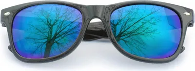Produktbild von Oblique Unique Nerdbrille Hornbrille Retro Nerd Sonnenbrille - blue-mint/verspiegelt