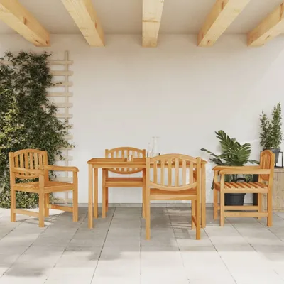Image de Maison Exclusive - Ensemble de salle à manger de jardin 5 pièces en teck massif