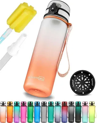 Obrázek produktu pro Láhev My Vesperbox® pro děti [500 ml] – láhev na vodu vhodná pro sycené nápoje a odolná proti vytečení – láhev na vodu pro děti – do školy a na sport – láhev pro dívky i chlapce – včetně náhradního těsnění