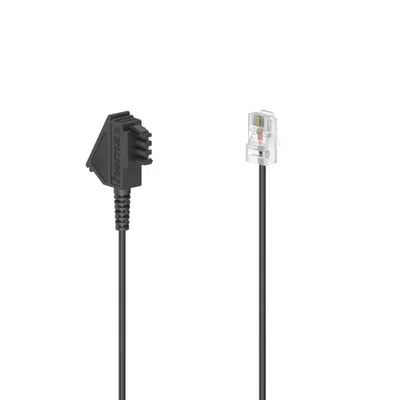 Produktbild von DSL-Box-Kabel, TAE-F-Stecker - Modular-Stecker 8p2c, 10 m, Schwarz (00
