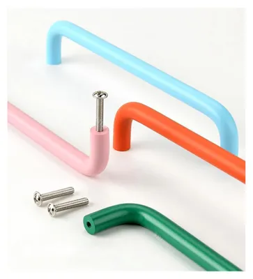 Produktbild von 10 Stück Möbelgriffe aus Aluminium, Küchen Schrankgriffe mit 160mm Bohrlochabstand, Blaue Stangengriffe für Kinderzimmer Kleiderschrank
