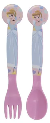 Produktbild von Cinderella Prinzessin Plastik Besteck Set - 2 Teile