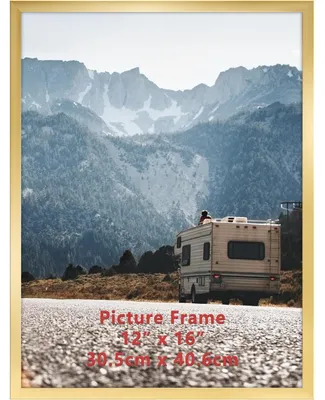 Immagine prodotto di Cornice per foto 30x40 cm, color oro, in plastica, adatta per il montaggio a parete in orizzontale o in verticale