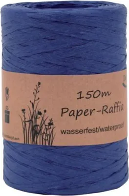 Produktbild von Bast Raffia - 7 mm x 150 m, ultramarinblau, 1 St.