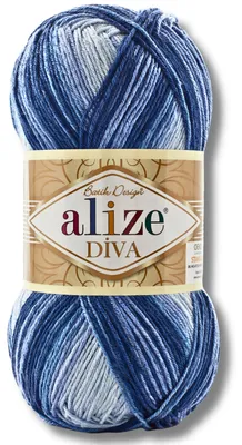 Zdjęcie produktu dla Alize 1x 100g Diva Batik – włóczka z efektownym przejściem kolorów, idealna do szydełkowania i robienia na drutach (3282)