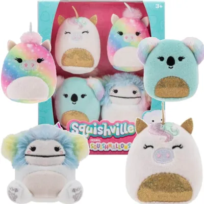 Produktbild von Squishmallows Squishville Mini Plush Plüschfiguren 4-Pack